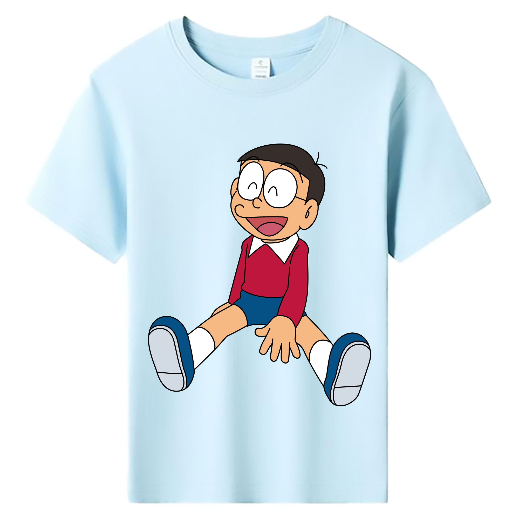 （画像用） ドラえもん 野比 のび太 Doraemon Nobita Nobi 綿100％キッズTシャツ（フロントプリント）